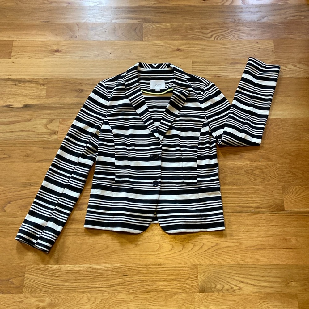 Loft striped blazer